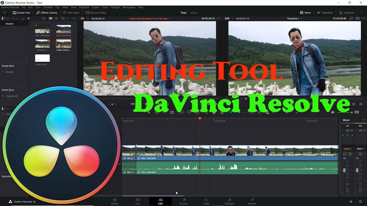 DaVinci Resolve cơ bản (Bài 6): các thao tác Cắt Ghép video