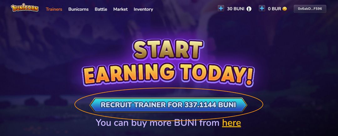 buoc 3 - recruit trainer bunicorn