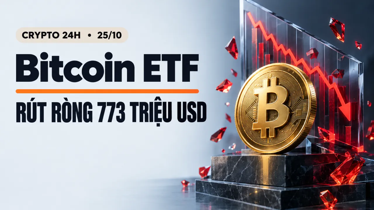 Bitcoin ETF, Bitcoin 80.000 USD, thanh lý vị thế Bitcoin, dòng vốn ETF Bitcoin - Bitcoin ETF mất 773 triệu USD, Bitcoin thử thách mốc 80.000 USD | Crypto 24h 25/10