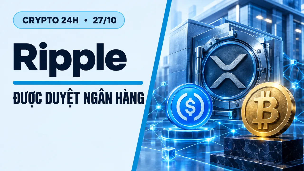 Ripple được OCC phê duyệt, Ripple National Trust Bank, RLUSD, Strive Bitcoin - Ripple được OCC phê duyệt ngân hàng tín thác, RLUSD tiến gần tổ chức | Crypto 24h 27/10